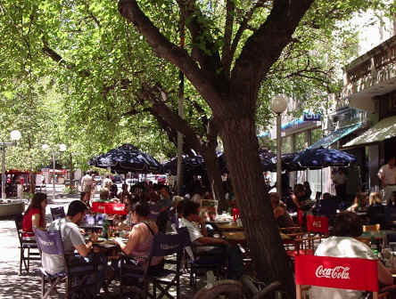 Siesta time, fine dinning in the streets, steaks for 5 bucks.