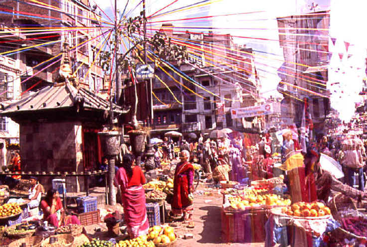Downtown Kathmandu - Durbar Market Peak Freaks